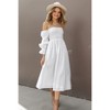 Petal and Pup Womens Domenica Shirred Long Sleeve Midi Dress - 4 of 4