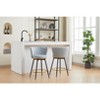 Grungis Velvet 360°Swivel Bar Stools Set of 2,Upholstered Counter Stools with Curved Back and Gold Footrest,Kitchen Chair for Kitchen Island - 2 of 4
