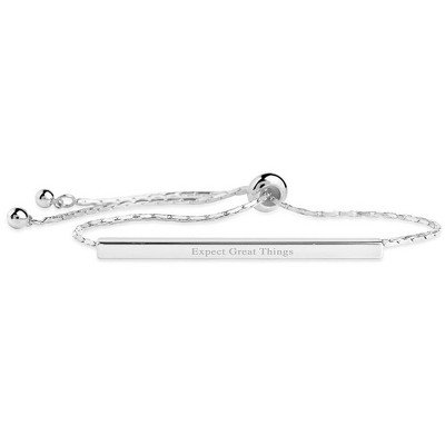 SHINE by Sterling Forever Inspirational Bar Slider Bracelet