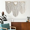 Aoibox Large Macrame Wall Hanging - Boho Tapestry Decor - Handmade Woven Tapestry for Bedroom, Living Room, Apartment - 43"x32" with Wood Bead - 3 of 4