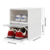 YIYIBYUS 3Pcs Shoe Box Shoe Organizer Drawer Transparent Plastic Shoe Storage - 4 of 4