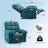 Manual Recliner Chair for Living Room, Overstuffed Ergonomic Fabric Reclining Sofa with Side Pockets, Breathable Upholstered Single Sofa - 3 of 4