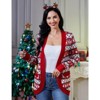 Coolmee Women's Christmas Reindeer Traditional Knitted Holiday Ugly Sweater Girl Pullover Cardigan Red S - 2 of 4