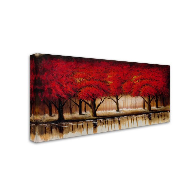 24&#34; x 47&#34; Parade of Red Trees II by Rio - Trademark Fine Art, 3 of 6