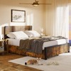 Homhougo King Bed Frame, Platform Full Size Bed Frame with Wood Headboard, Metal Full Bed Frame Brown Brown - 4 of 4