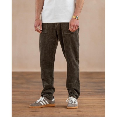 Lomsoe cord service fatigue pants forest green