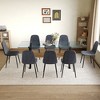 9-Piece Dining Set with Glass Table and 8 Armless Chairs - 3 of 4