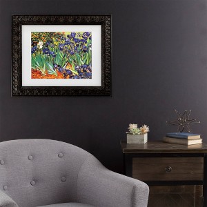 Trademark Fine Art Vincent van Gogh Irises at Saint-Remy Matted Framed Art - 1 of 4