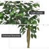 Artificial Plant Tree , Fake Ficus Tree With Silk Realistic Leaves and Lifelike Trunk,Faux Ficus Tree With Pot for Home Decor Indoor, 1 Pack - 4 of 4