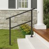 Famapy Wrought Iron Handrail for Outdoor Steps, 1-3 Steps Safety Railing for Garden, Porch, and Pathways - 2 of 4