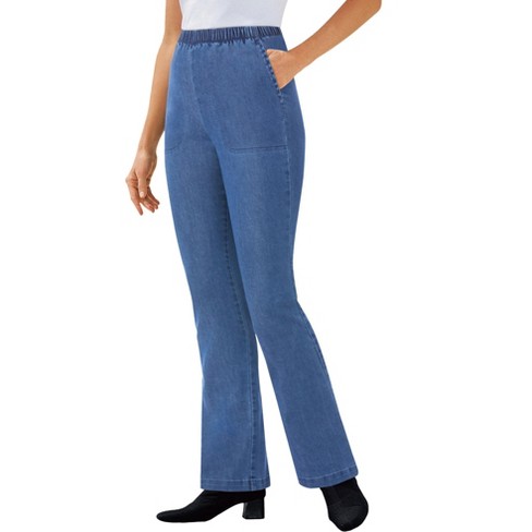 Woman Within Women's Plus Size Bootcut Fineline Denim Jean - image 1 of 4