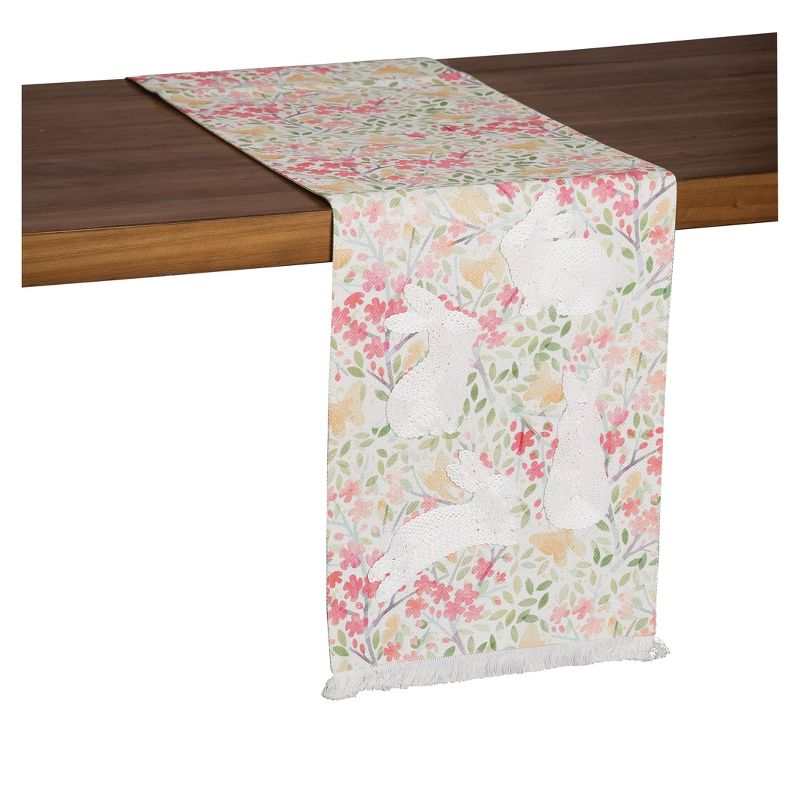 C&F Home Bunnies Flowers Table Runner, 2 of 3