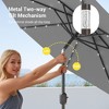 Sonkuki 9 ft Outdoor LED Round Solar Lighted Patio Market Umbrella W/Tilt, UV-Resistant Fabic for Backyard, Garden - 4 of 4