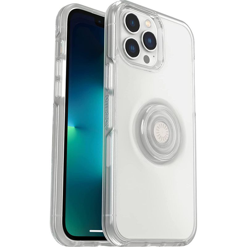 OtterBox + POP Symmetry Series iPhone 13 Pro Max/iPhone 12 Pro Max - Clear Pop - Manufacturer Refurbished, 1 of 2