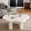 Hommoo Cloud-Shaped Coffee Table, Modern Center Table with 4 Solid Legs - 2 of 4