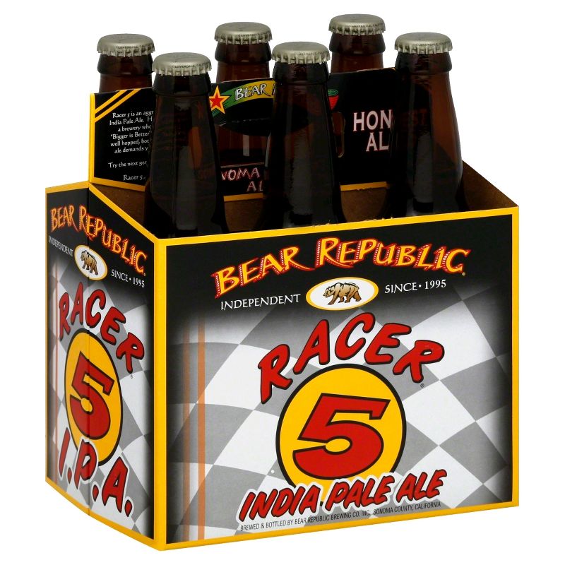 Bear Republic Racer 5 IPA Beer - 6pk/12 fl oz Bottles, 1 of 2