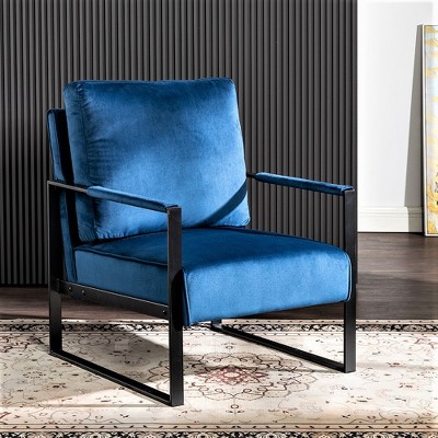 TOAOTBNBO Button Tufted Pattern Accent Chair with Curved Back, Velvet Fabric Armless Chair with Wood Legs Upholstered Chair for Bedroom