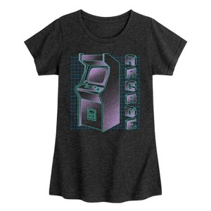 Girls' - Instant Message - Arcade Gradient Fitted Short Sleeve Graphic T-Shirt - 1 of 4