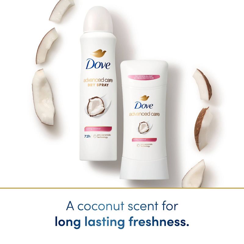 Dove Beauty Advanced Care Caring Coconut 48-Hour Women&#39;s Antiperspirant &#38; Deodorant Dry Spray - 3.8oz, 5 of 18