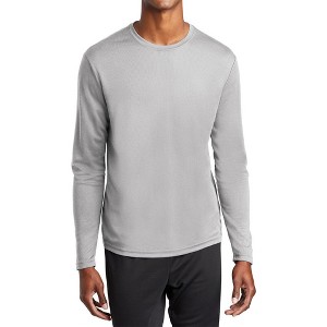 Mafoose Men's Casual Lightweight PosiCharge RacerMesh Moisture-Wicking Long Sleeve T-shirt - 1 of 4