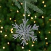 Northlight Glitter Snowflake Christmas Ornament - 7.5" - Silver - image 2 of 4