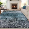 Washable Rugs Modern Abstract Semicircular Floral Print Area Rug Soft Touch Throw Carpet for Living Room Stain Resistant Throw Carpet - 4 of 4