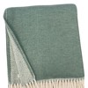 HomeRoots 55" X 70" Sage And White Cotton Blend Woven Chevron Plush Throw Blanket with Fringe - 4 of 4