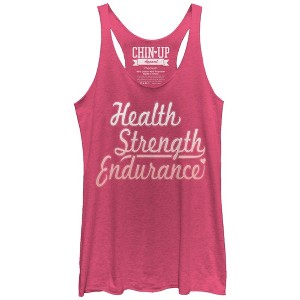Women's CHIN UP Health Strength Endurance Racerback Tank Top - 1 of 3