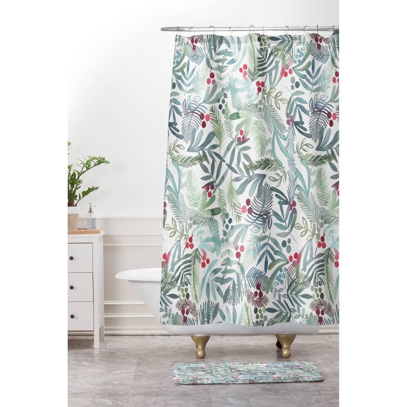 Dash and Ash Ferns and Holly Shower Curtain Green - Deny Designs, 3 of 6