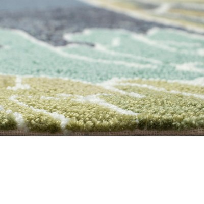 Akumal Blue Handmade Tufted Rectangular Outdoor Rug