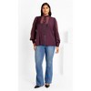 Women's Plus Size Georgia Top - dusty mauve | CITY CHIC - 3 of 4