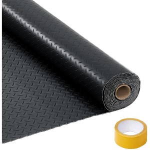 8x20 FT Garage Floor Mat, 2.8Mm Thickened Diamond Plate PVC Garage Flooring Roll, Under Car Parking Mat,Non-Slip Floor Protector Mat for Garage - 1 of 4