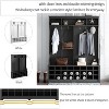 Space-Saving Hall Tree, 60-Inch Coat Rack with Metal Hooks & 24 Shoe Storage Cubbies, Entryway Bench for Home Organization - 2 of 4