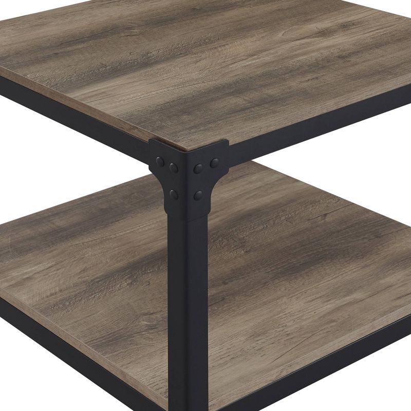 Set of 2 Benny Urban Industrial Angle Iron Side Tables - Saracina Home, 6 of 7