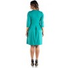 Plus Size Fit and Flare Dress - 24seven Comfort Apparel™ - 3 of 4