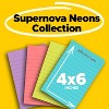 Post-it Super Sticky Notes 4" x 6" Supernova Neons Collection Lined 45 Sheet/Pad 24 Pads/Pack - 2 of 4