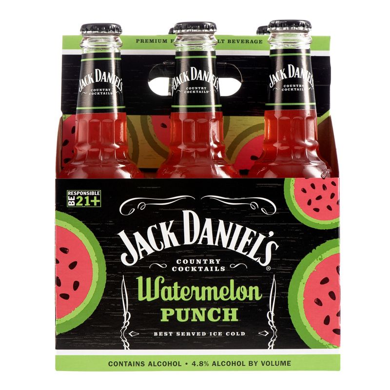 Jack Daniel&#39;s Watermelon Punch Country Cocktails - 6pk/10 fl oz Bottles, 4 of 8