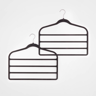 Designstyles Smoke Black Acrylic Clothes Hangers, Luxurious & Heavy-duty  Closet Organizers With Chrome Hooks, Perfect For Suits And Sweaters - 10  Pack : Target