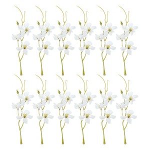 Unique Bargains Plastic Lifelike Appearance Decorative Artificial Orchid Flowers 12 Pcs - 1 of 3