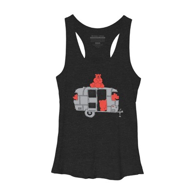 Women's Design By Humans Watch out That's A Bearstream By NDTank Racerback Tank Top