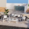 Heynemo Patio Furniture, 4-Piece Patio Set with Coffee Table, Modern Aluminum Frame & Wooden Armrest, Outdoor Furniture for Balcony, Garden, Porch - 4 of 4