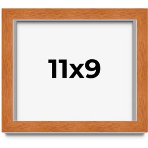 PosterPalooza | Photo Size Modernist Brown Picture Frame - UV Acrylic, Foam Board Backing, Hanging Hardware - 1 of 4