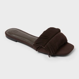 Women’s Lolly Sandals with Memory Foam Insole – A New Day™ Brown - 1 of 4