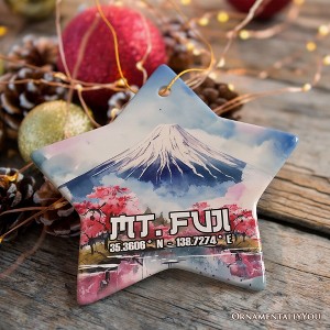 Incredible Mt. Fuji Ceramic Ornament, Vintage Japan Souvenir and Christmas Decor| OrnamentallyYou - 1 of 4