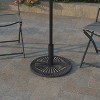 Emma and Oliver 19.25" Diameter Universal Sunburst Pattern Cement Patio Umbrella Base with Weatherproof Plastic Polymer Coating - 2 of 4