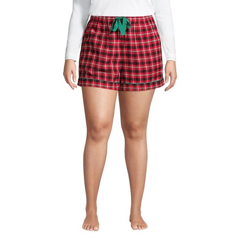 Women's Flannel Pajama Shorts - Stars Above™ Black Plaid Lurex Xxl : Target