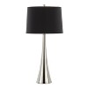 LumiSource (Set of 2) Diana 29" Contemporary Table Lamps Polished Nickel with Black Satin Shade - 2 of 4