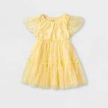 Toddler Girls' Adaptive Tiered Short Sleeve Dress - Cat & Jack™ Yellow