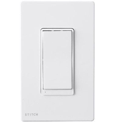 Monoprice Wireless Smart In-Wall On/Off Light Switch Wall Plate - White, Works With Alexa and Google Home, No Hub Required