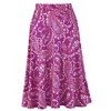 Collections Etc Multi Paisley Full Length Knit Skirt Flat Elasticized Waistband - 2 of 4